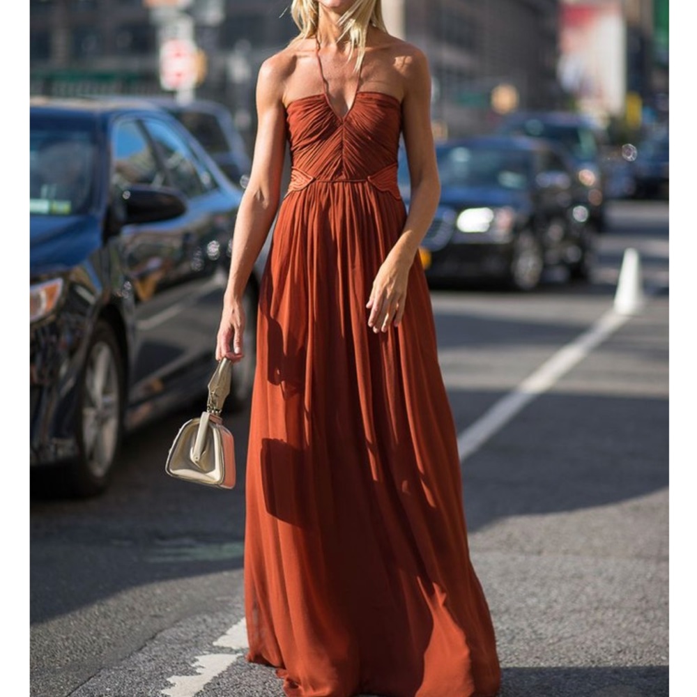 ISO Diane von Furstenberg Satin-trimmed halter